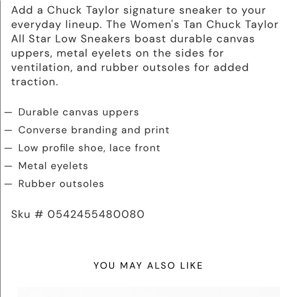 🏵Women’s Tan Converse All Star🏵 - Picture 12 of 12